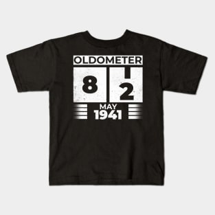 Oldometer 82 Years Old Born In May 1941 Kids T-Shirt